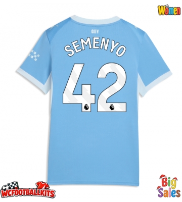 Manchester City Antoine Semenyo #42 Replica Home Stadium Shirt for Women 2026-27 Short Sleeve